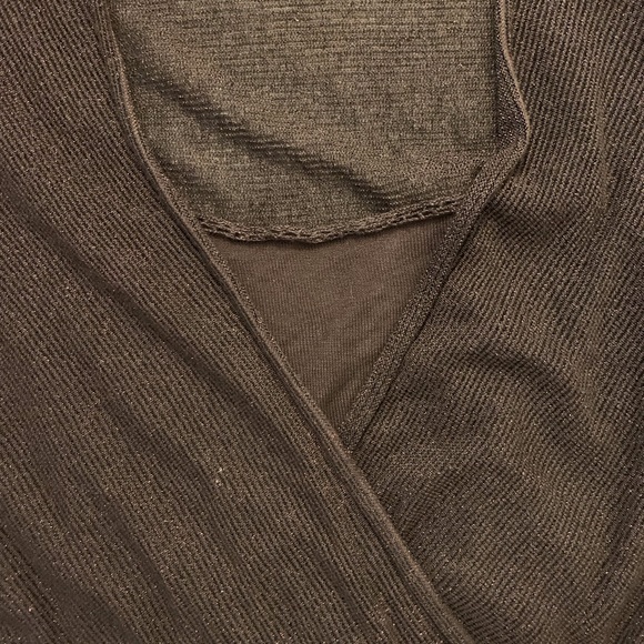 Rafaella Shimmer long sleeve v Neck Sweater Blouse Sz Large - Picture 4 of 8